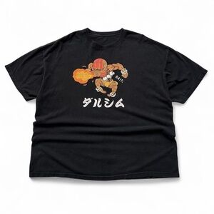 BAIT street fighter Dhalsim Graphic Black Tee with Fiery Character Print XXL